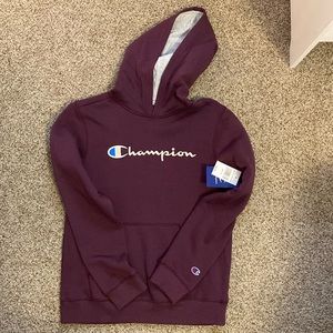 Kids XL Champion hoodie. Brand new with tags. Raisin color